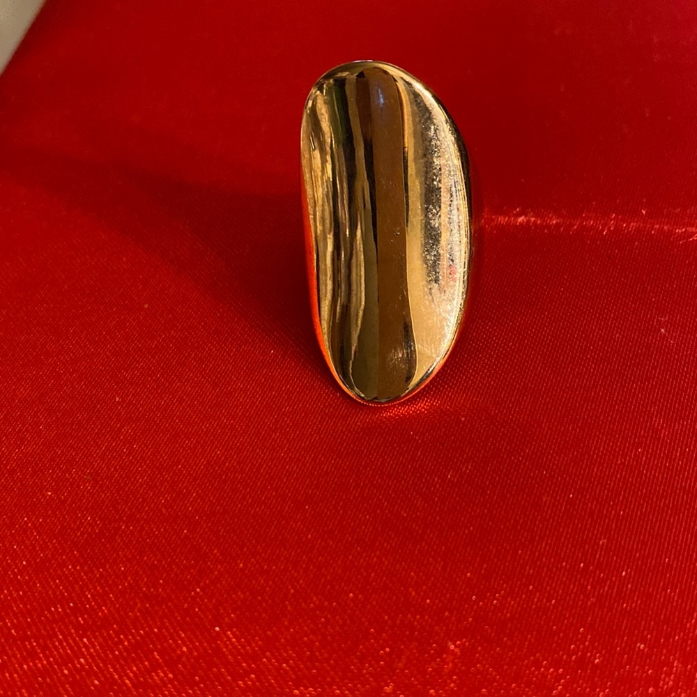 ROSE GOLD TONE CUTTING EDGE RING WOMEN’S SIZE 6